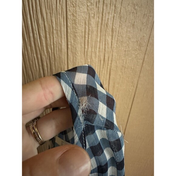 Draper James Gingham Navy Sheer Swim Cover Up Or Dress Size XS‎ Long Sleeve - Picture 9 of 9